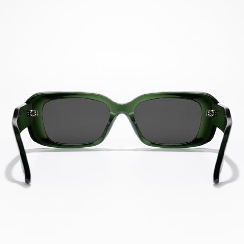 Fashion Rectangle Sunglasses for Women Men Trendy Oversized Shades Stylish Retro Eyewear for Driving Beach Street Style4