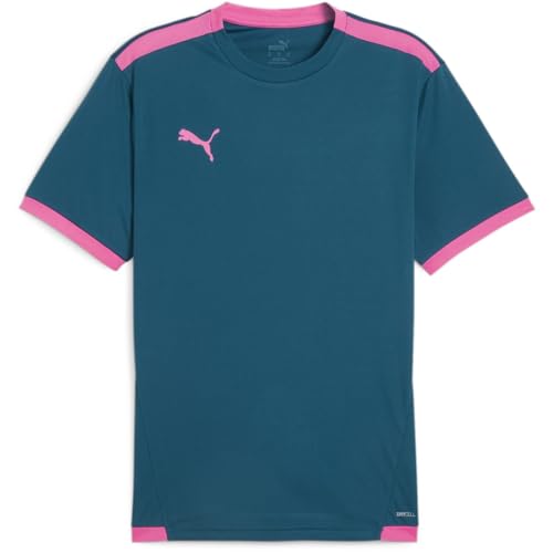 Image of Puma Men's teamLIGA Football Jersey | Lightweight and Sweat Proof Polyester Sports Crew Neck Training T-Shirt for Men | Breathable Athletic T-Shirt for Football & Sports