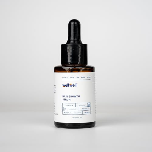 wellwell Hair Serum – 30ml | Redensyl, Onion Extract, Biotin, Procapil, Capixyl, Anagain & Aloe Vera | Hair Repair Serum for Men & Women | Lightweight & Non-Greasy for All Hair Types
