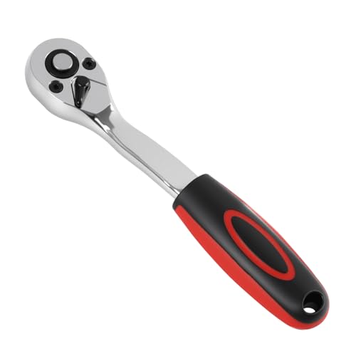 JiangZShangM Hebel Umschaltknarre 1/4 zoll mit 72 Zähnen Ergonomische Ratsche Kleine mini Ratsche aus Stahl für Bit Ratsche und Stecknüsse Kompakte Ratsche für Präzises Arbeiten
