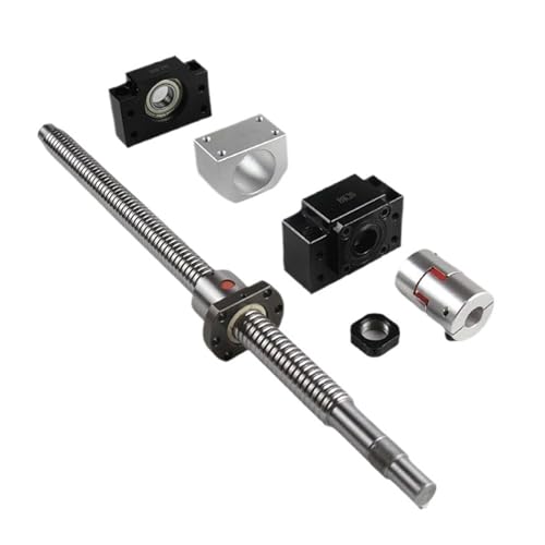 Metal Ball Screw nut end Processing SFU1605 L250-1000mm Ball Screw Set with Single Nut+BKBF12+DSG16H+Coupling for Parts C7 End Machined(900mm)