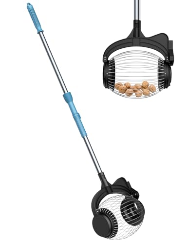 Acorn Picker Upper Roller for Walnuts - Nut Gatherer with 1.8-Gallon Capacity, No-Bend Emptying Design,Suitable for 1.2"-3.6" Walnuts,Chestnuts, Fallen Apples & Tennis Balls