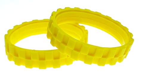 EPIEZA NEUMÁTICOS Amarillos. Ruedas para IROBOT ROOMBA Series 500, 600, 700, 800 Y 900 (Pack 2 Unidades) Fabricado en España Antideslizante, Gran adherencia y fácil Montaje