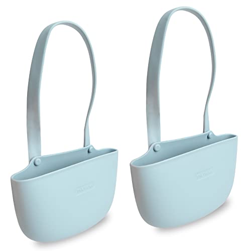 Uotyle Schwammhalter, Spüle Caddy 2 Stück TPR Tragbarer Hängender Abflusskorb Für Küchenspüle Seifenschwamm Zubehör Organisation (Blau) Cover