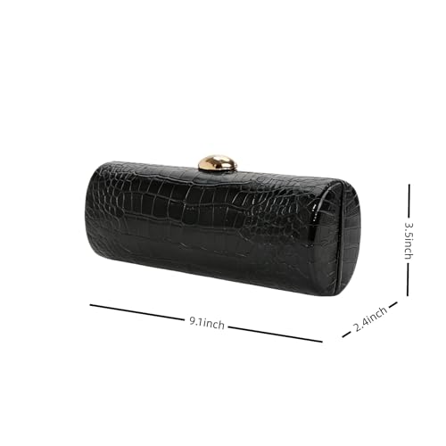 Image of Women Vegan Leather Evening Handbag Crocodile Pattern Handle Clutch Purse Cross Body Envelope Bag
