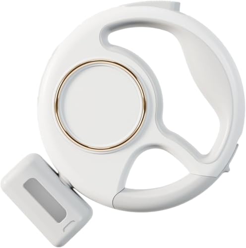 XOZIFY 3M 伸縮式犬用リード【LED/自動巻き取り/ロック付き】LEDライト付き伸縮式 片手ブレーキ 伸び防止 散歩に最適 充電式 ロングリード 犬 小型犬 中型犬 大型犬 猫に適用 可愛 散歩に最適 (白)