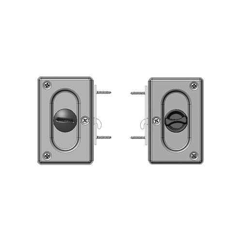 Prime-Line N 7368 Pocket Door Privacy Lock with Pull - Replace Old or Damaged Pocket Door Locks Quickly and Easily – Classic Bronze, 3-3/4” (Single Pack) by PRIME-LINE - Image 5