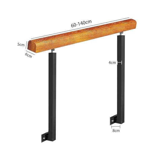 Main courante réglable en métal, rampe d'escalier extérieure orientable - 3