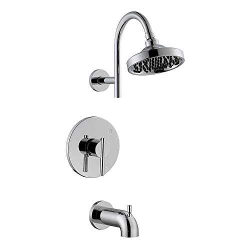 Design House Geneva kit de recambio para bañera y ducha con una manija, acabado en cromo pulido miniatura 1
