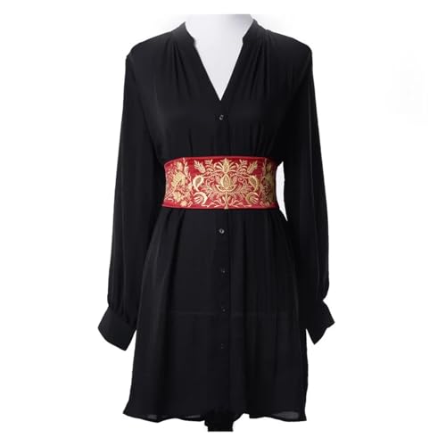 Embroidered Wide Belt Dress Decor Belt Girdle Adjustable Lady Yukata Sash Tie Waistband for decoration4