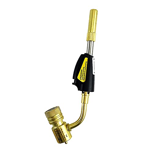 Professional Mapp Gas Welding Torch Swirl Flame Brazing Gun for Welding Plumbing Jewelry CGA600 Connection Burner Heater Blowtorch for BBQ HVAC Plumbing (Tywel-RTM-1S7)