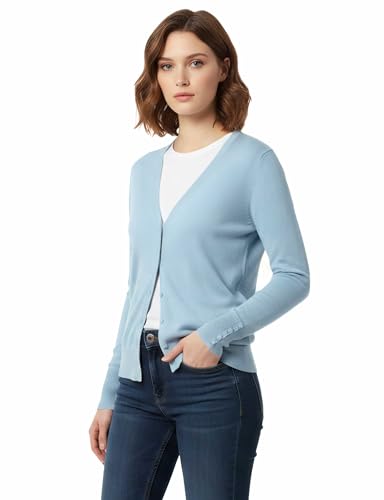 Image of Allsense Women's Long-Sleeve V-Neck Cardigan Sweater | Button Down, Lightweight Soft Knit