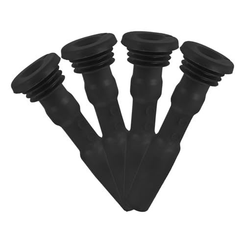 Bouchon de bobine d'allumage en caoutchouc noir pour voiture pack de 4 pcs universel