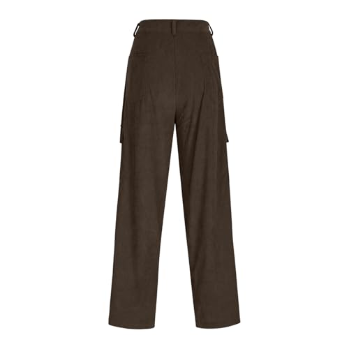 Corduroy Pants Men,Baggy Lightweight Durable Elastic Waist Cargo Pants Streetwear Outdoor Work Pants Multi Pockets4