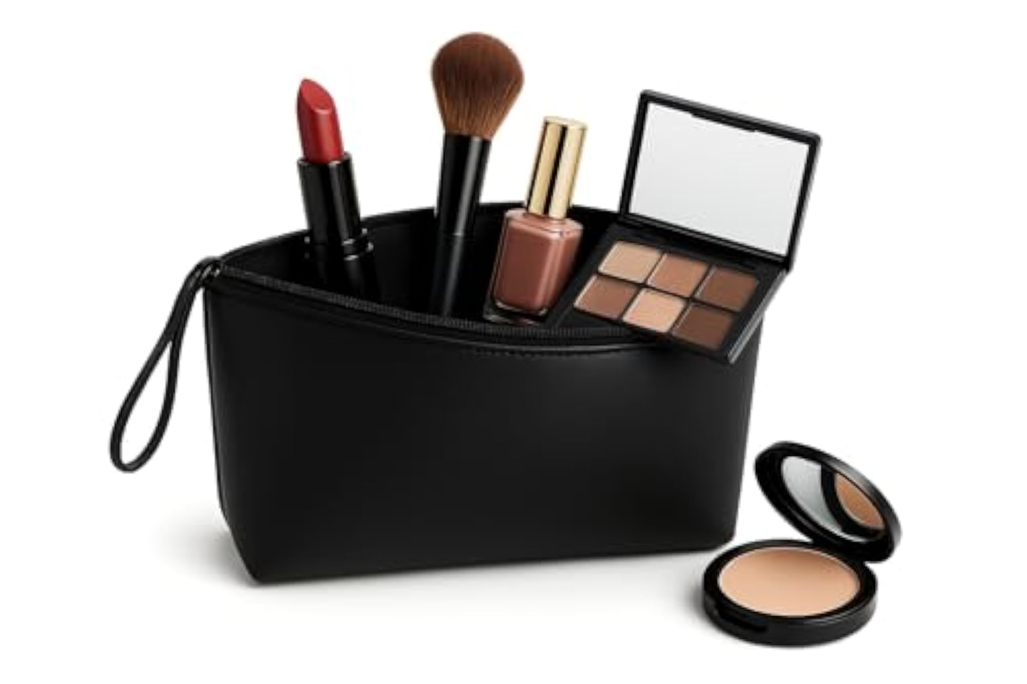 Black Toiletry Bag for Men & Women, Multipurpose Travel Pouch