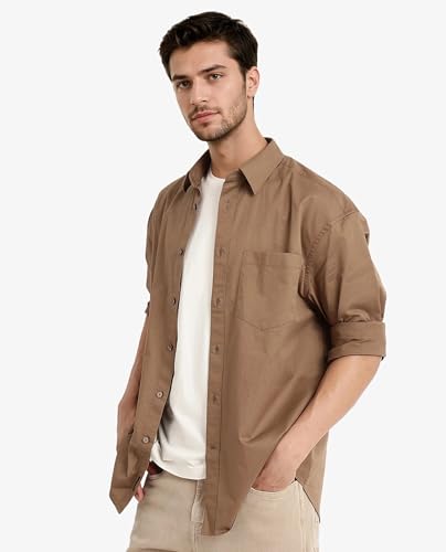 Image of Rare Rabbit Boxy fit Plain Shirt