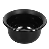lasenersm 1 Stück Kunststoff-Rasierseifenschale Rasierseife Becher Schüssel Rasierschale Rasierschaum Schüssel Rasierschaum Schüssel für Männer 8,9 x 4,1 cm Schwarz