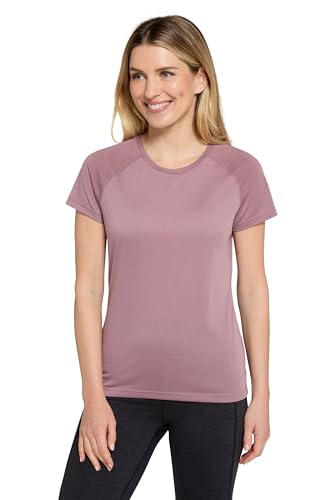 Mountain Warehouse Quick Dry Womens T-Shirt - Comfortable & Lightweight Ladies IsoCool Tee Shirt - Spring Summer, Walking, Holiday & Outdoors Dusky Purple Women's Size 12