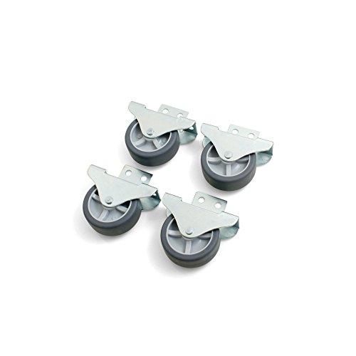 Design61 4x Kastenbockrolle Bettkastenrolle Möbelrolle Möbelrollen Seitlich anschraubbar Rolle 30x14 mm mit weicher Lauffläche