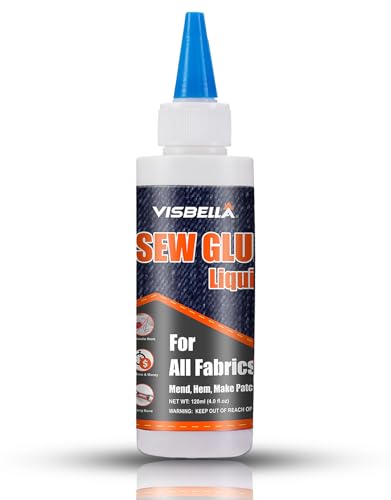 Visbella Fabric Glue, Sew Glue Liquid Stitch,...