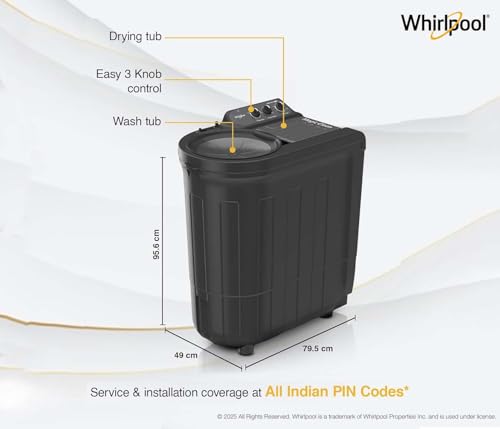 Image of Whirlpool 7.0 Kg 5 Star MAGIC CLEAN Semi-Automatic Top Loading Washing Machine (MAGIC CLEAN RYL SRS 7.0 GREY DAZZLE (5YR), 4 Year Comprehensive Warranty, 1400 RPM Motor, 5 Year Motor Warranty)