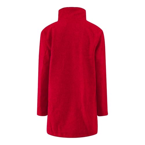 Winter Long Pea Coats for Women Wool Blend Stand Collar Single Breasted Blazer Jacket 2025 Casual Peacoat Overcoat3