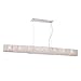 Eurofase 28143-017 Caramico Crushed Crystal Linear Pendant Light, 8-Light 320 Total Watts, 6"H x 10"W x 65"L, Chrome