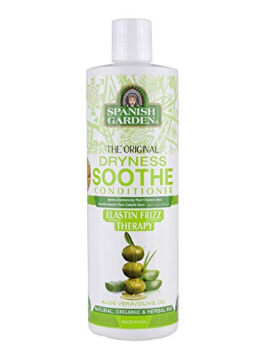 Spanish Garden Dryness Soothe Conditioner | Elastin Frizz Therapy with Organic Oils, Natural Vitamins, and Herbal Extracts | For Dry & Harsh Hair, 16oz