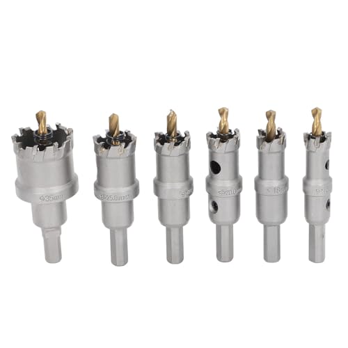 Kit de 6 brocas sierra de 16 a 35 mm dientes de carburo miniatura 3