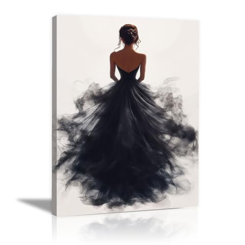 Tableau décoration murale encadré pour raviver un salon terne avec une silhouette mode