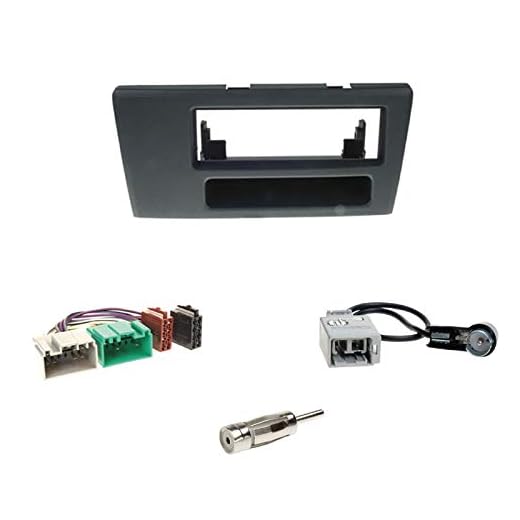 Installation: Autoradio 1-DIN monteringsram radiopanel med fack svart matt + ISO KFZ Radio Adapter Adapterkabel + antennadapter för Volvo S60 (2001>08.2004)/S70 V70 C70 01.2000-08.2004