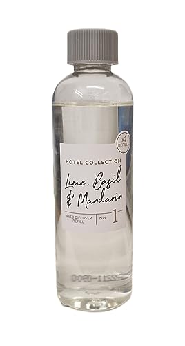 Hotel Collection Reed Diffuser Refill No.1 - Lime, Basil & Mandarin Scent - 200ml - Refresh and Revitalize Your Space (Bottle Label may Vary)
