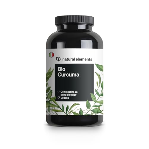 Curcuma e Piperina Plus – 240 capsule – 2.900mg di bio curcuma per dose giornaliera – con curcumina e pepe nero – ad alto dosaggio, vegana – prodotta e testata in laboratorio in Germania