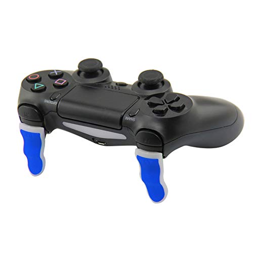 1 Pairs L2 R2 Trigger Extenders Buttons Touch Grip Extender for PS4 Controller (Black White)