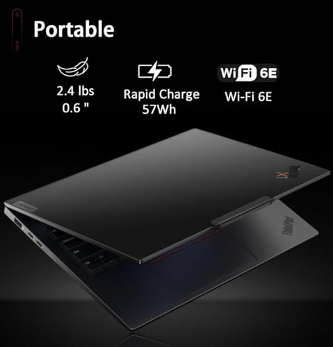 Image of Lenovo ThinkPad X1 Carbon Gen 12 Laptop (14 inch FHD+ Touchscreen, Intel Core Ultra 7 165U vPro, 32GB 6400MHz DDR5, 1TB SSD), Backlit, Fingerprint Reader, IR Webcam, 2x Thunderbolt 4, Win 11 Pro, AI PC