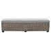 vidaXL Banco de Hierba Marina 140x29x36 cm Gris Taburete Asiento Silla Mueble