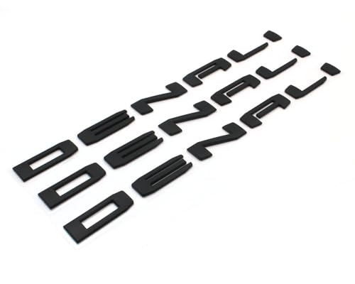 Image of 4PCS Matte Black Denali Sierra Emblems Letters Compatible with 2019-2024 Sierra 1500 2500hd 3500hd (Matte Black)
