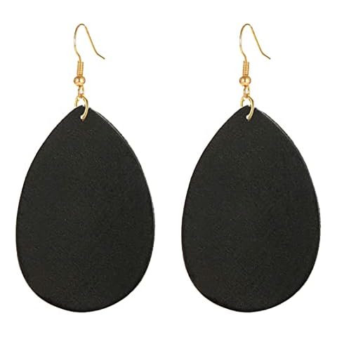 SMALLLOVE Wooden Teardrop Earrings for Women Cover