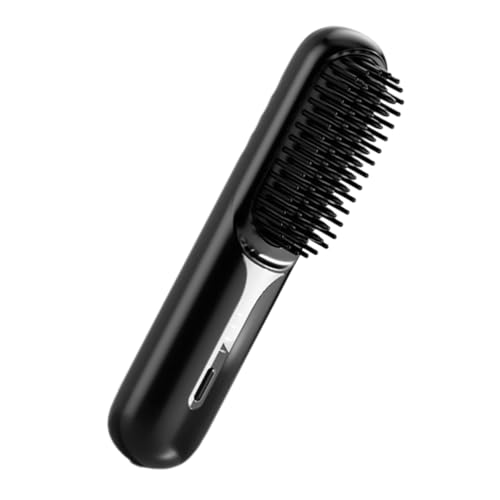 VOCUE Compact Cordless Hair Straightening Brush with Adjustable Temperature Control Portable Styling Comb for Women and Girls