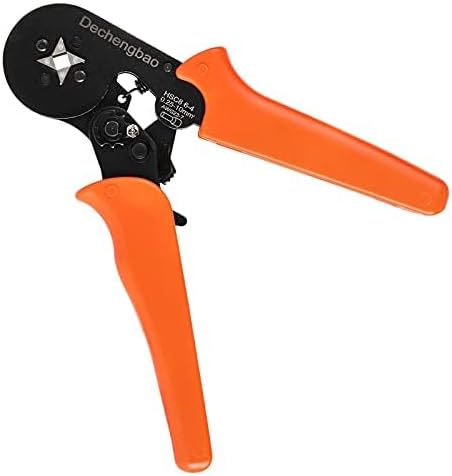 Ferrule Crimping Tool,Dechengbao Crimper Plier Adjustable Crimping Tools Used for 0.25-6mm2 (AWG 23-7) Cable End-Sleeves,Wire Ferrule Crimper