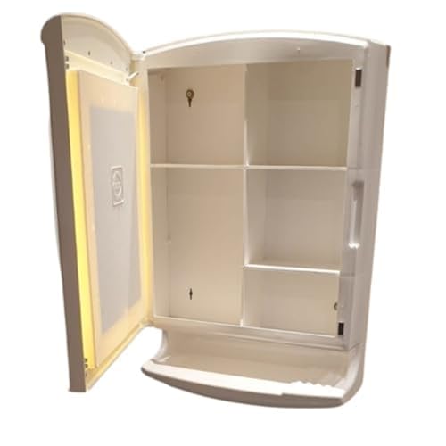 Image of CIPLA PLAST Pride LED Mirror Cabinet | Wall Mounted Bathroom Mirror Cabinet with 5 Shelf Storage | 3-Color Mode and Dimmer Light Function | BRC - 827 LED (White)