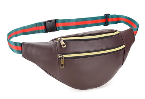 Image of K London Waist Bag for Men & Women Fanny Pack Chest Bag for Women Waist Pouch for Men Waist Bag for Boys & Girls Fanny Bag (2143 Dark BRN)