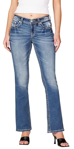 Miss Me Women's Arissa Wings Mid-Rise Straight Leg Jeans2