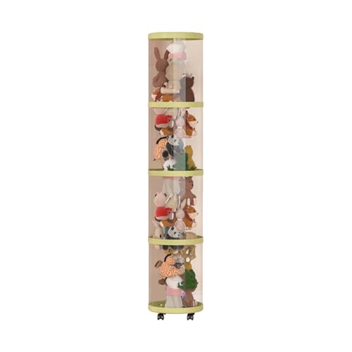 Panier transparent pour animaux en peluche et tube d'organisation esthétique vertical