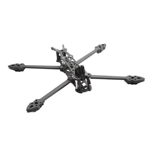 Marco de fibra carbono Mark4 de diseño aerodinamico estructural resistente para drones FPV