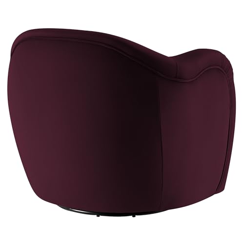 Sillón giratorio terciopelo color mora moderno miniatura 7