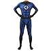MODRYER Bambini Adulti Cosplay Tuta Tuta Fantastica Quattro Onesies Halloween Party Fancy Dress Bodysuit Lycra Spandex Zentai Fan Ventilatori Costumi Puntelli,Blue-Adult/M/(160~165cm)