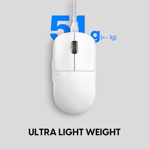 Image of Pulsar Gaming Gears X2 Wired Gaming Mouse, Ultra Lightweight, Optical Switch, 26000 DPI, Motion Sync, PAW3395 Sensor (Medium, Wired, White)