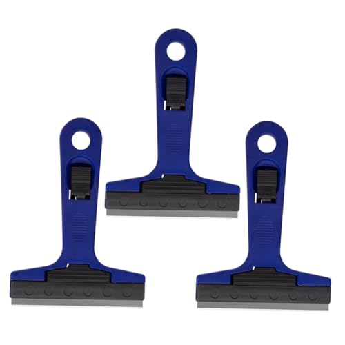 TOGEVAL 3 Piezas Espátulas de Limpieza Portátiles Azul para Pared Suelo y Vidrio Herramientas Duraderas y Prácticas