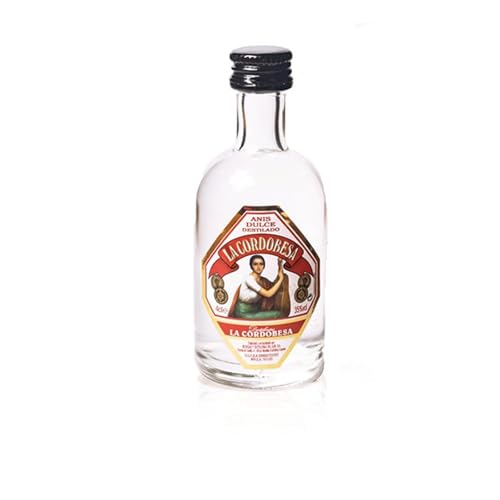 Regalo con miniaturas de licor de Anís La Cordobesa en 4 cl para eventos (Pack 24 ud)